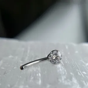6mm Prong Navel Curve 14g 7/16"