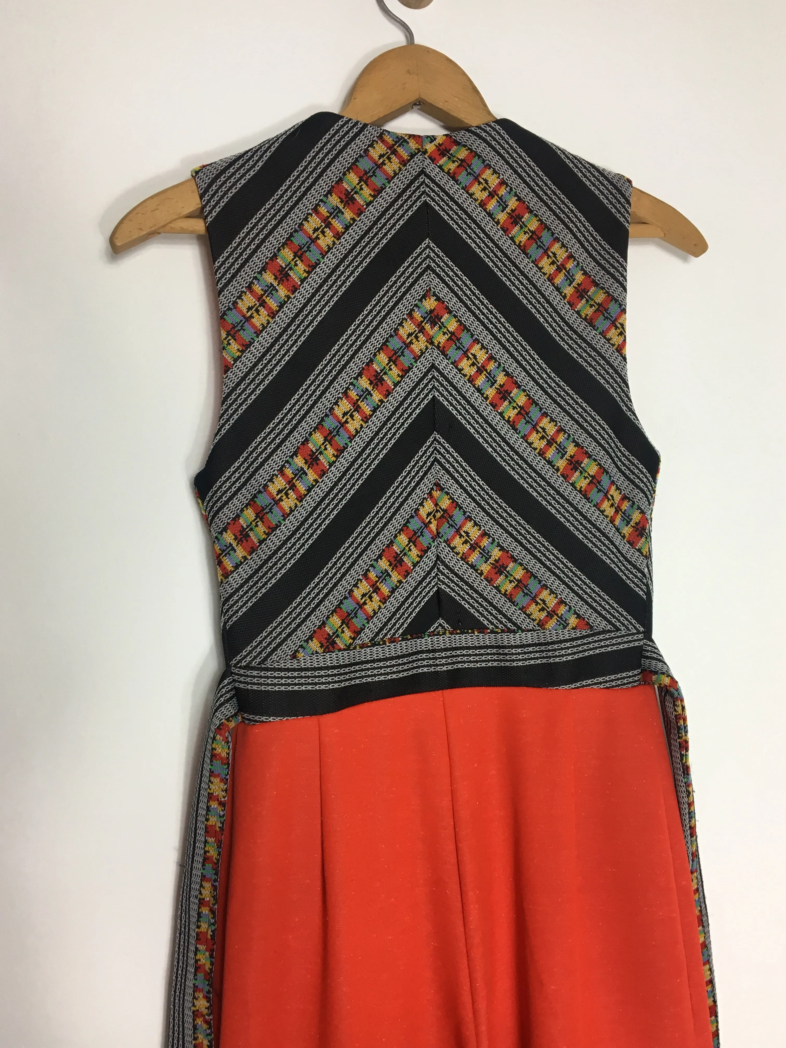 70’s DEEP V EMBROIDERED JUMPSUIT / SMALL
