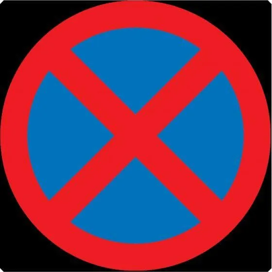 750mm No Stopping on Main Carriageway - 642 - Rigid Plastic