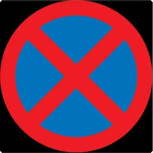 750mm No Stopping on Main Carriageway - 642 - Rigid Plastic