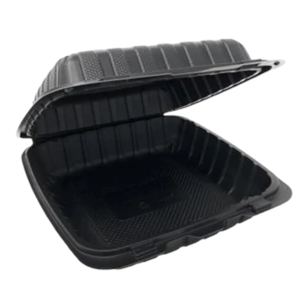 8" X 8" X 3" PLASTIC POLYPROPYLENE HINGED CONTAINER VENTED 1 COMP-150ct