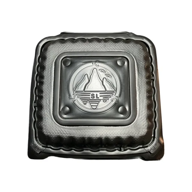 8" X 8" X 3" PLASTIC POLYPROPYLENE HINGED CONTAINER VENTED 1 COMP-150ct