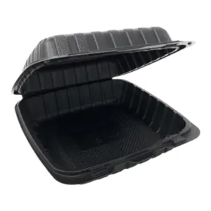8" X 8" X 3" PLASTIC POLYPROPYLENE HINGED CONTAINER VENTED 1 COMP-150ct
