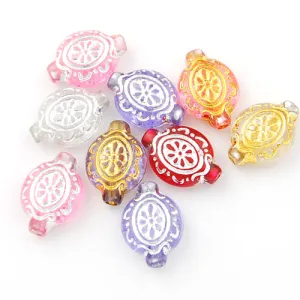9*13 MM Silver Line Plastic Beads,Sold per pkg of 1800 PCS