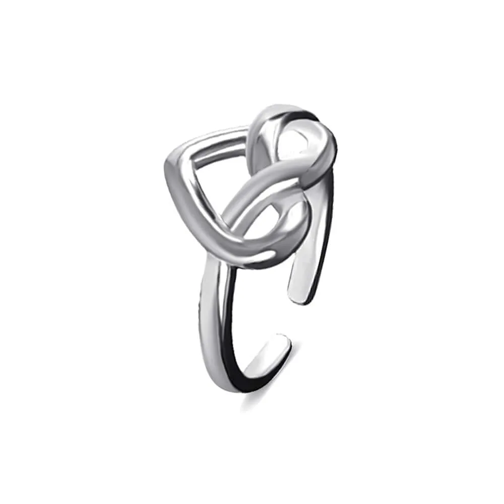 925 Silver Hollow Heart Ring