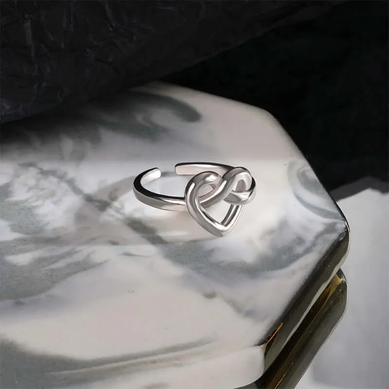 925 Silver Hollow Heart Ring