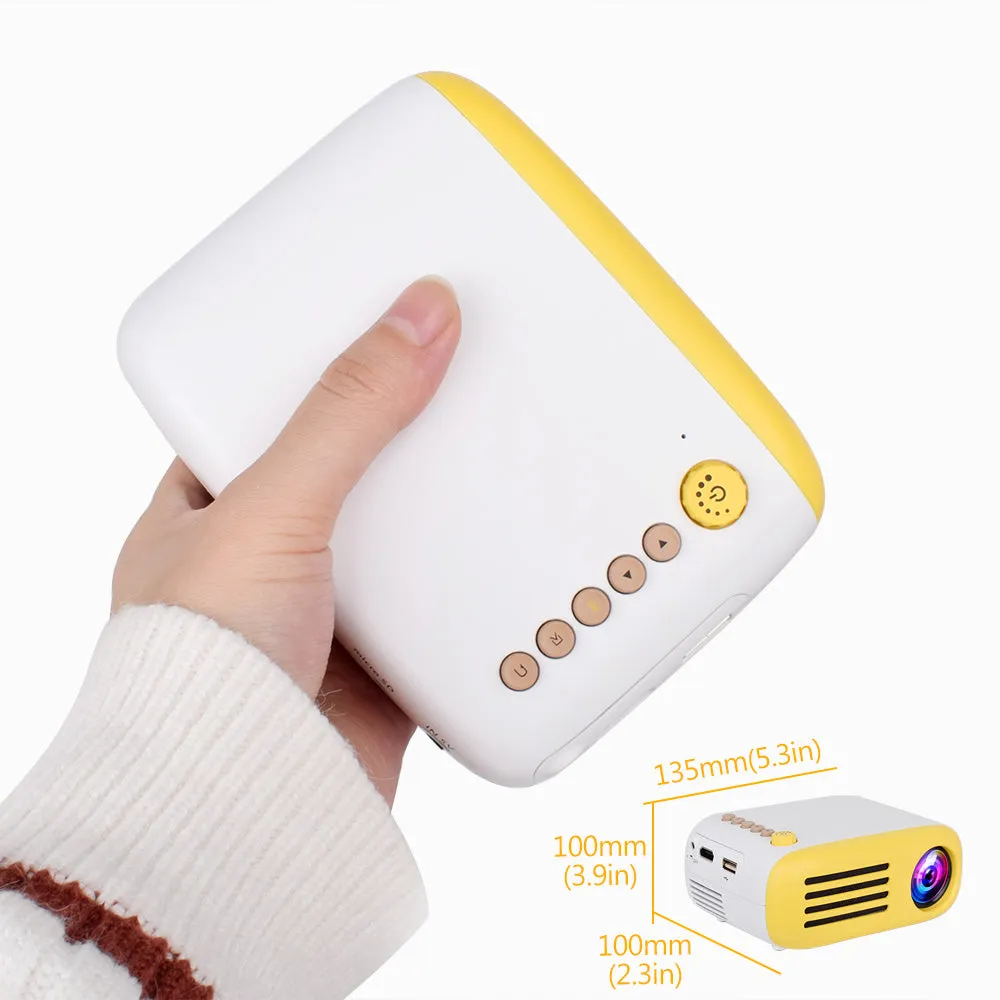 AAO YG200 Mini LED Pocket Projector USB HDMI Support 1080P Home Beamer Kids Gift Video Portable Projector