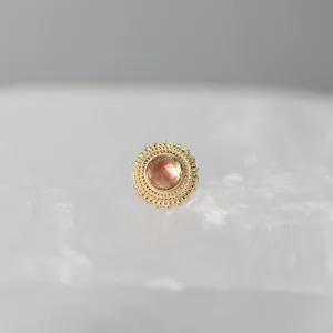 Afghan with Rose-Cut Oregon Sunstone 18g/16g Threaded End