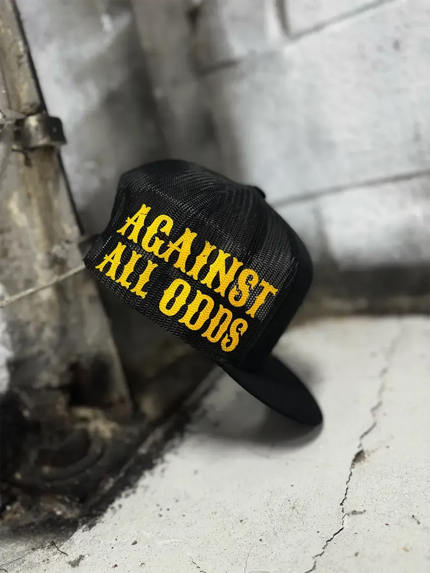 AGAINST ALL ODDS SIDE STYLE BLACK HAT
