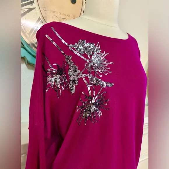 Alfani Silver Embellished Sweater