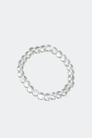 All Clear Glass Stretch Beaded Bracelet