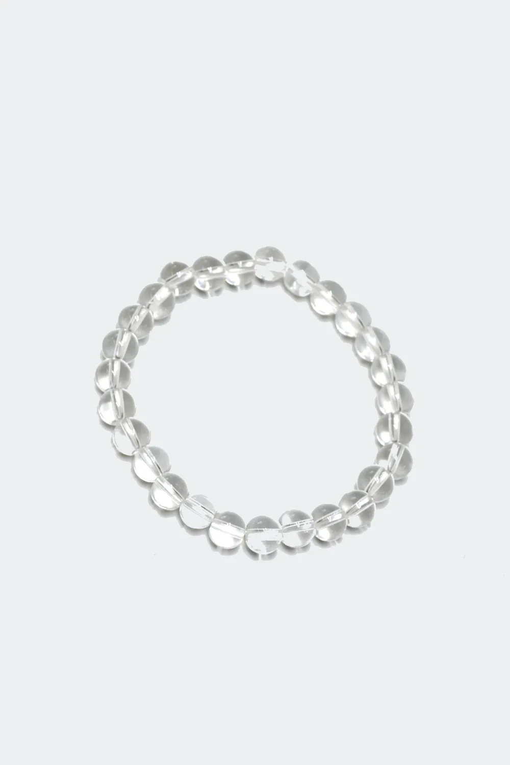 All Clear Glass Stretch Beaded Bracelet