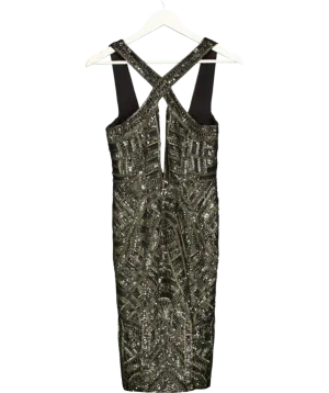 Aloura Black Embellished Cut Out Mini Dress UK XS/S