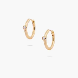 Amare Wear Freshwater Pearl Huggie Hoops
