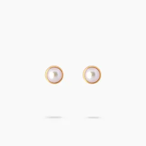 Amare Wear Moonbeam Freshwater Pearls Stud - 7.5mm