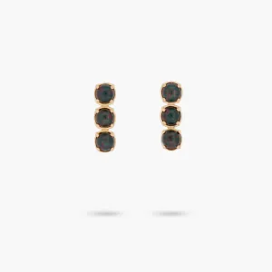 Amare Wear Petite Bloodstone Triple Dangle Earring