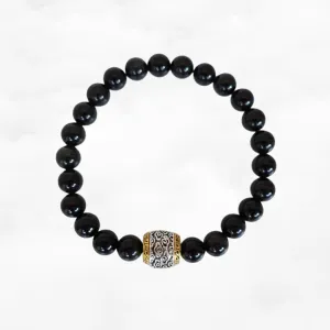 Auspicious Beaded Obsidian Bracelet for Men