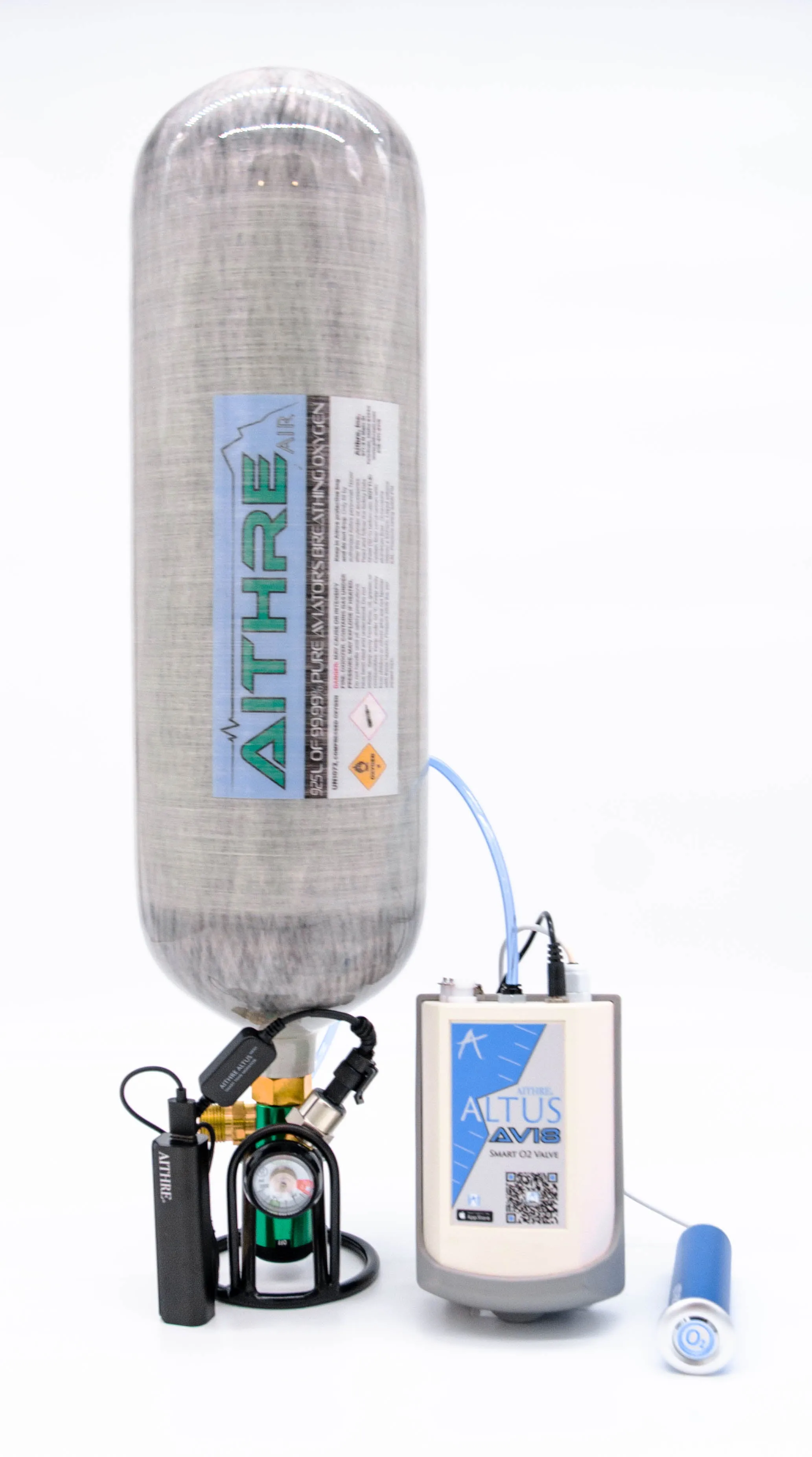 AVI8 2-Place Smart O2 Valve with 925L Bottle and Altus Meso