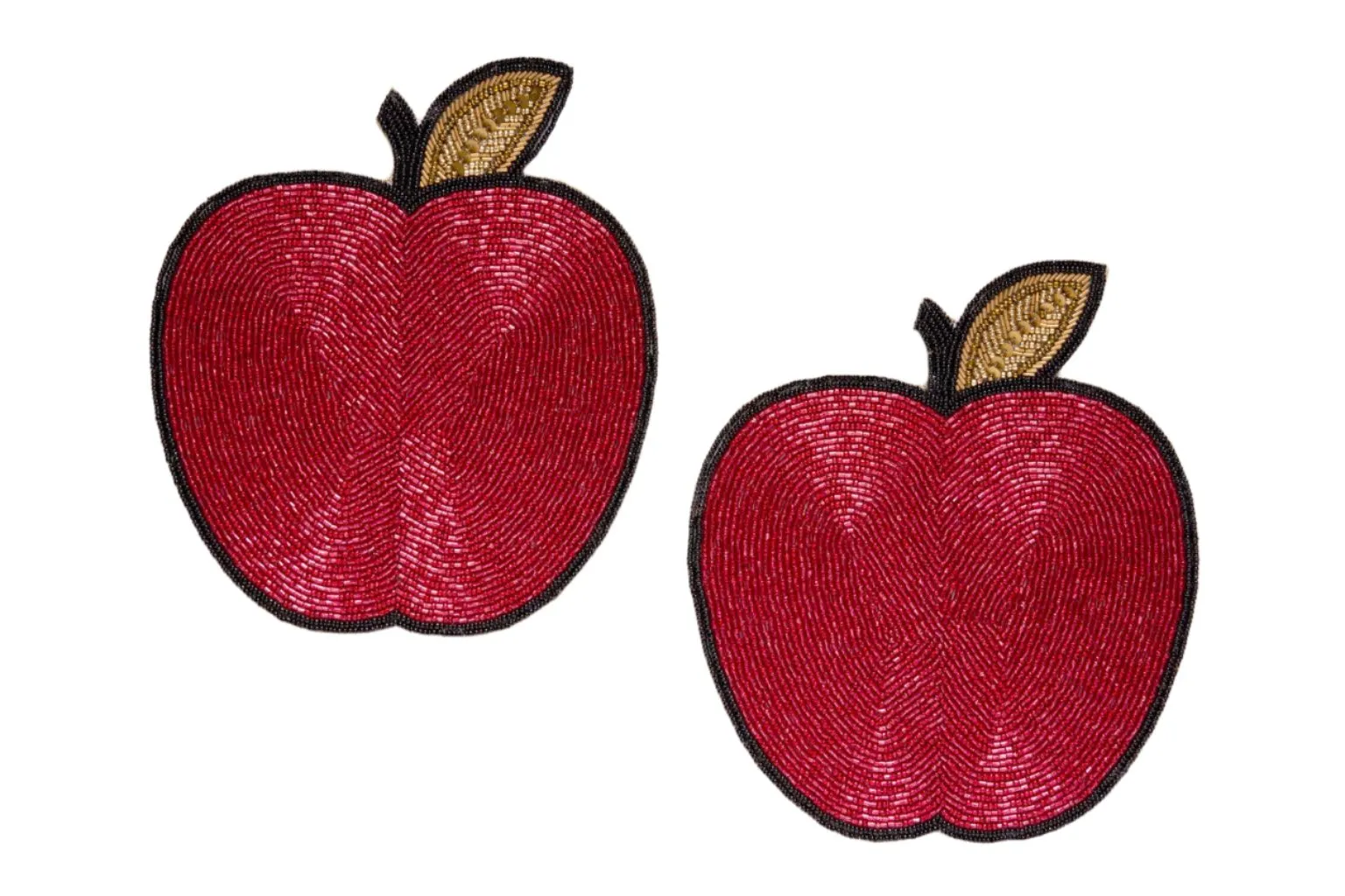 Beaded Apple Placemats Set of 2