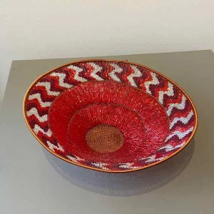 Beaded Copper Wire Basket