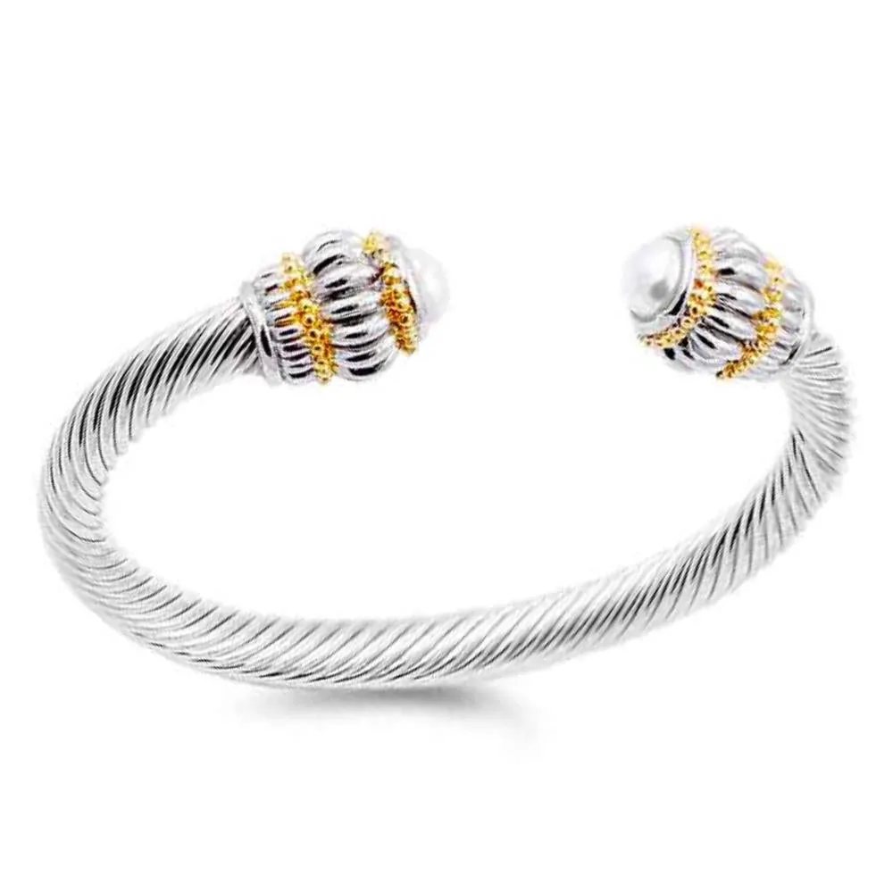 Beaded Edge Lined Metal Cuff Bracelet