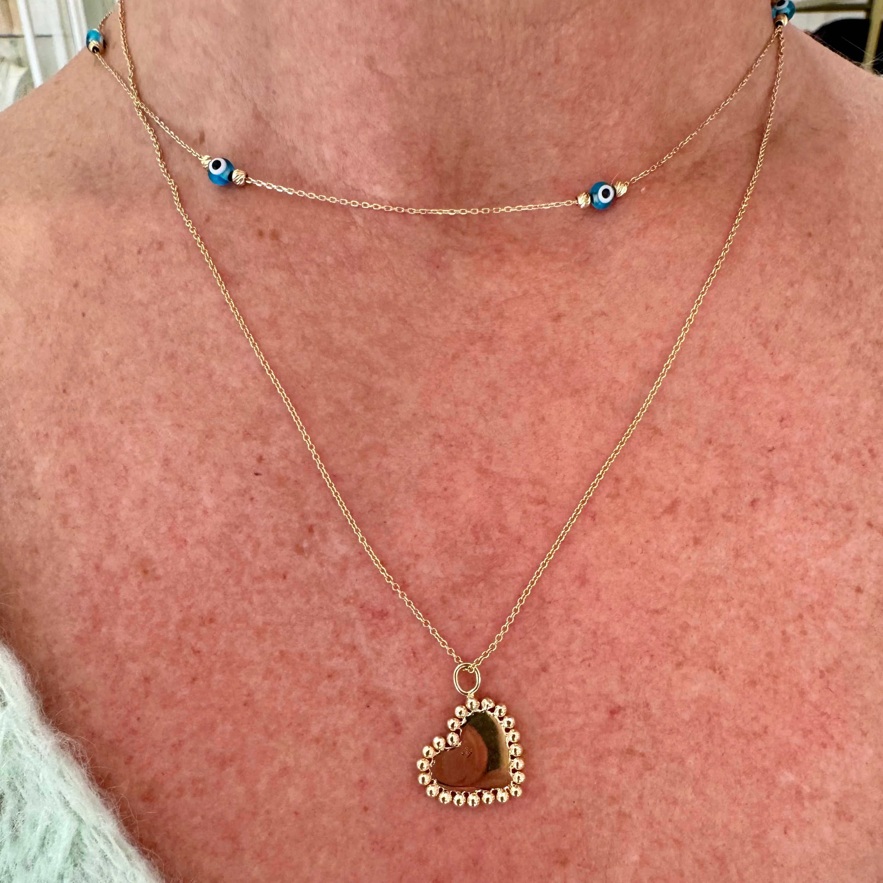 Beaded Heart Charm