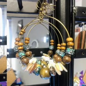 Beaded Hoops Earrings $10 OptimismIC Wigs and Gifts West St Paul MN