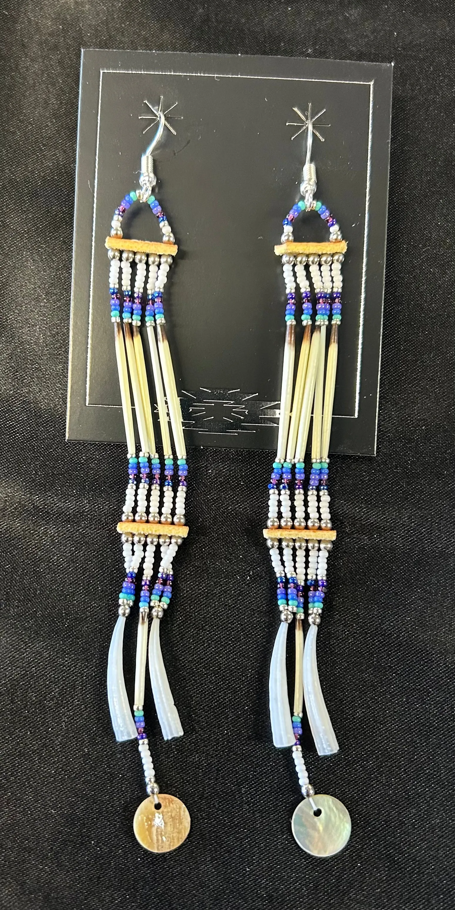 Beaded Quill Earrings