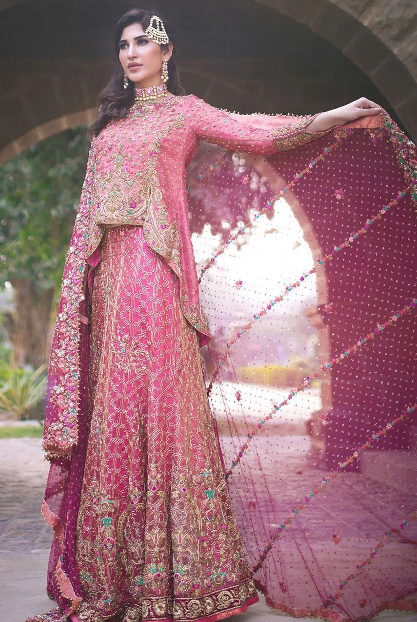 Beautiful fish shape lehnga dress in lavish Pink color # B3320