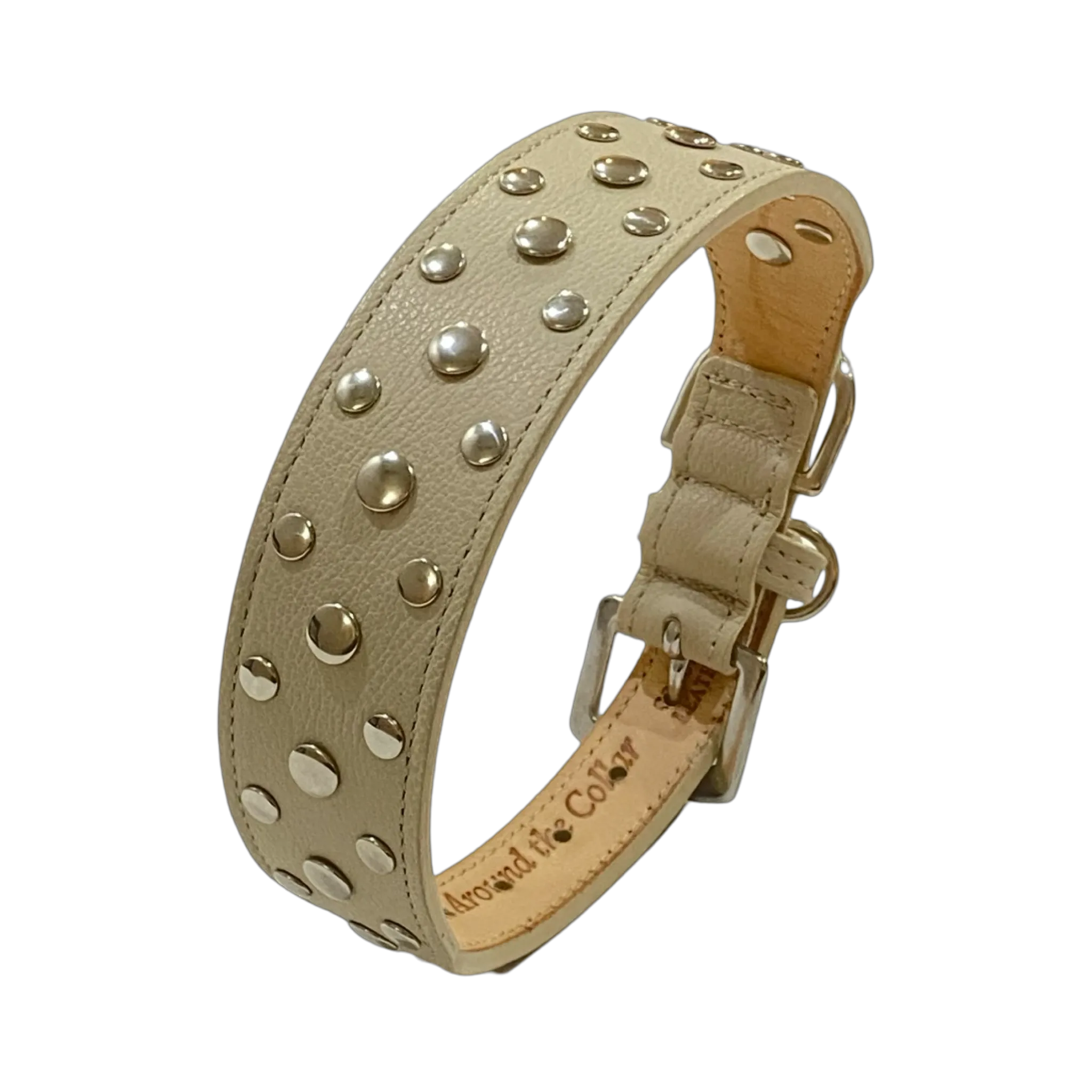Bells Stud Cluster Wider Width Dog Collar