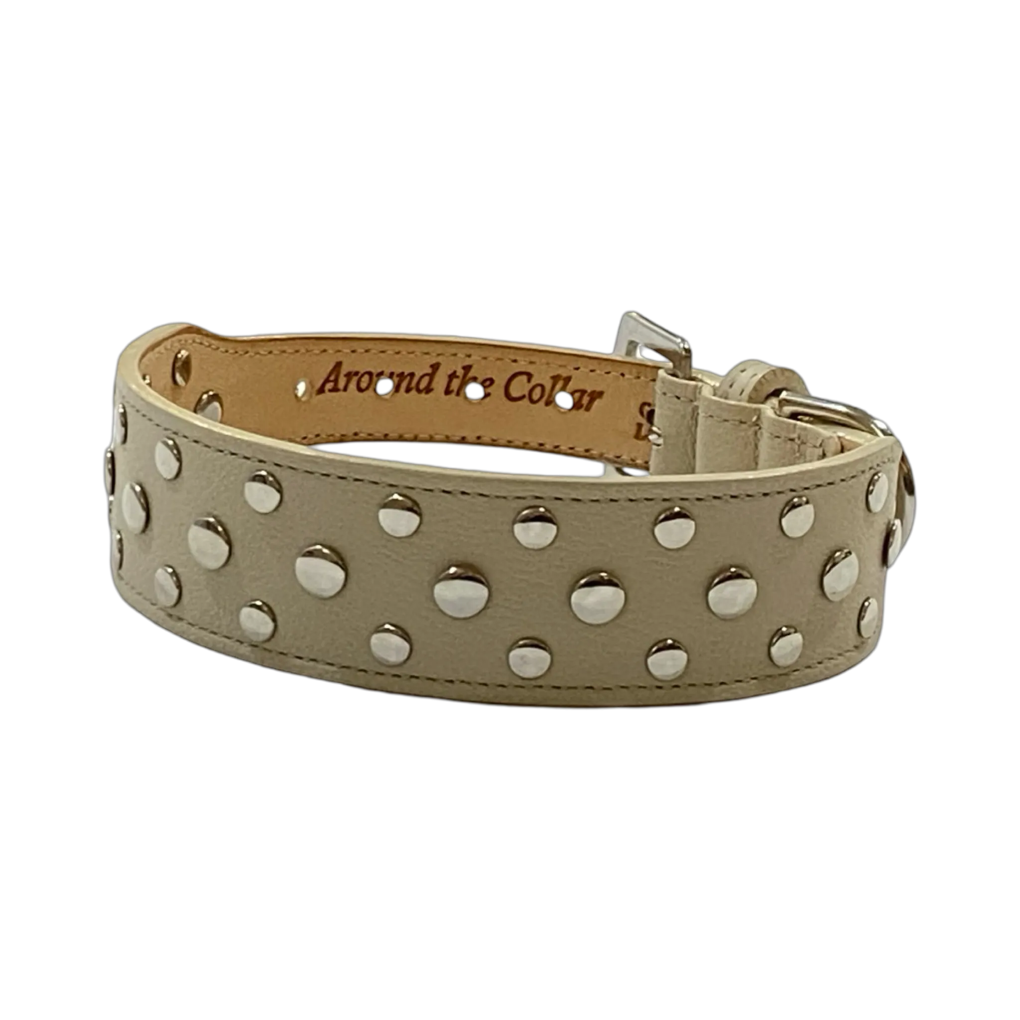 Bells Stud Cluster Wider Width Dog Collar