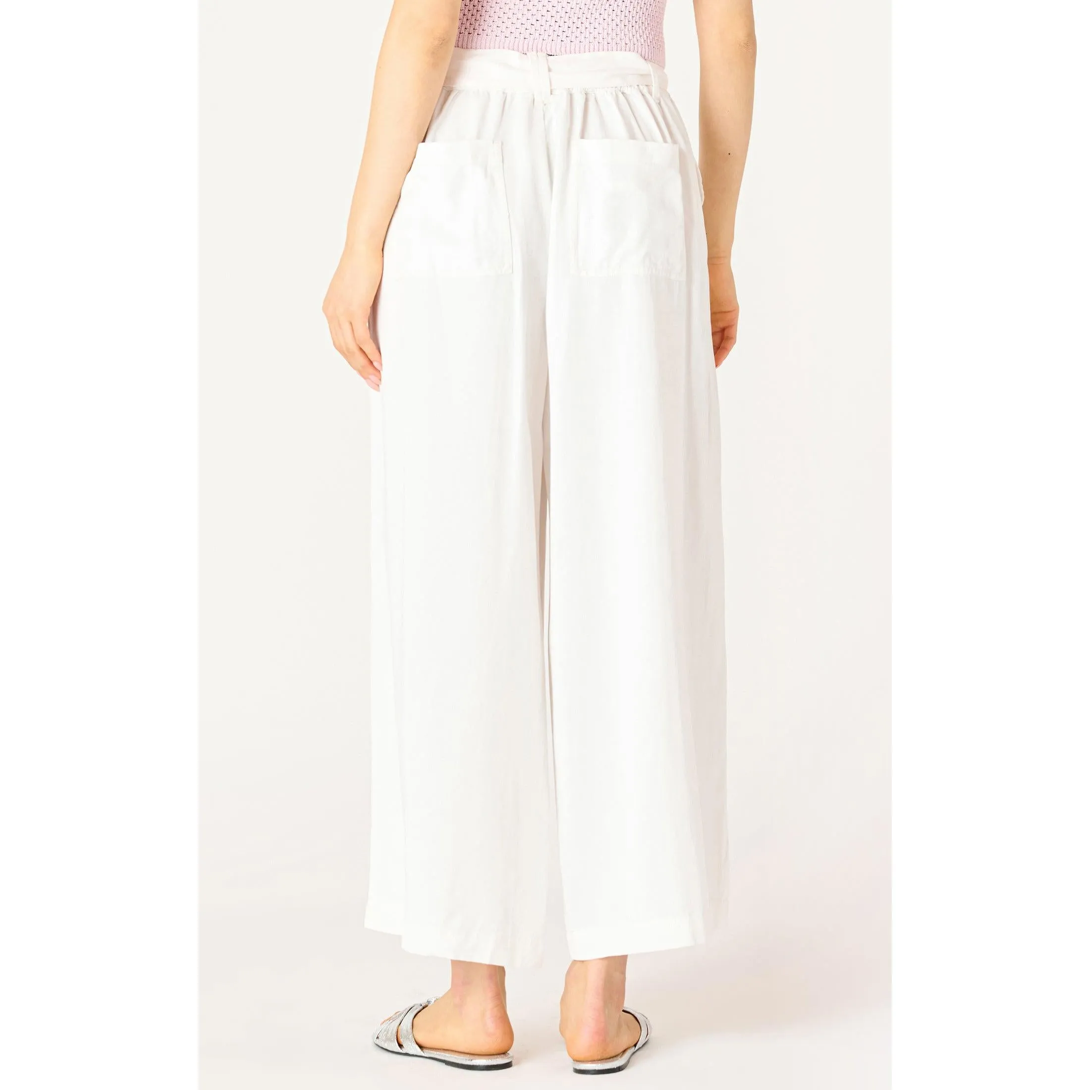 BELTED WIDE LEG TROUSER
