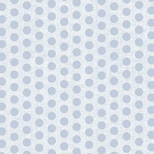 Benartex 100% Cotton Linen Dot Blue By The 1/2 Yard 108" Backing