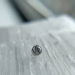 Bezel Setting with 4mm Stone 14g/12g Threaded End