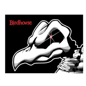 Birdhouse Classic Skeleton Sticker - Black/Red