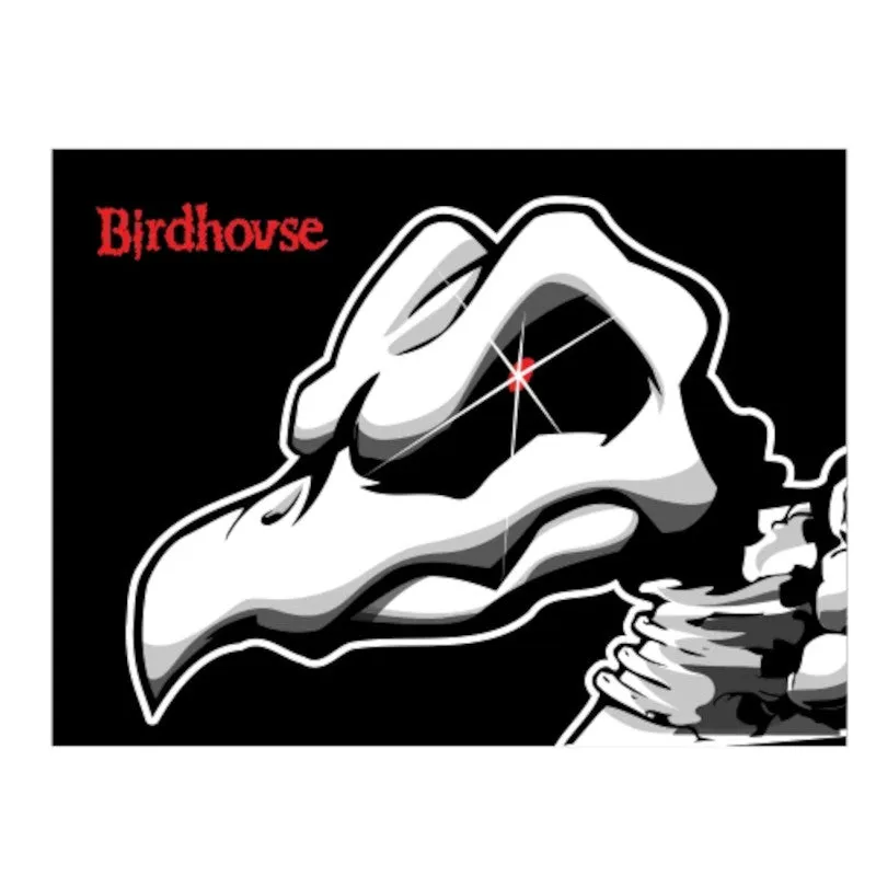 Birdhouse Classic Skeleton Sticker - Black/Red