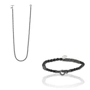 Black Agata with Black PVD Gift Idea for him
