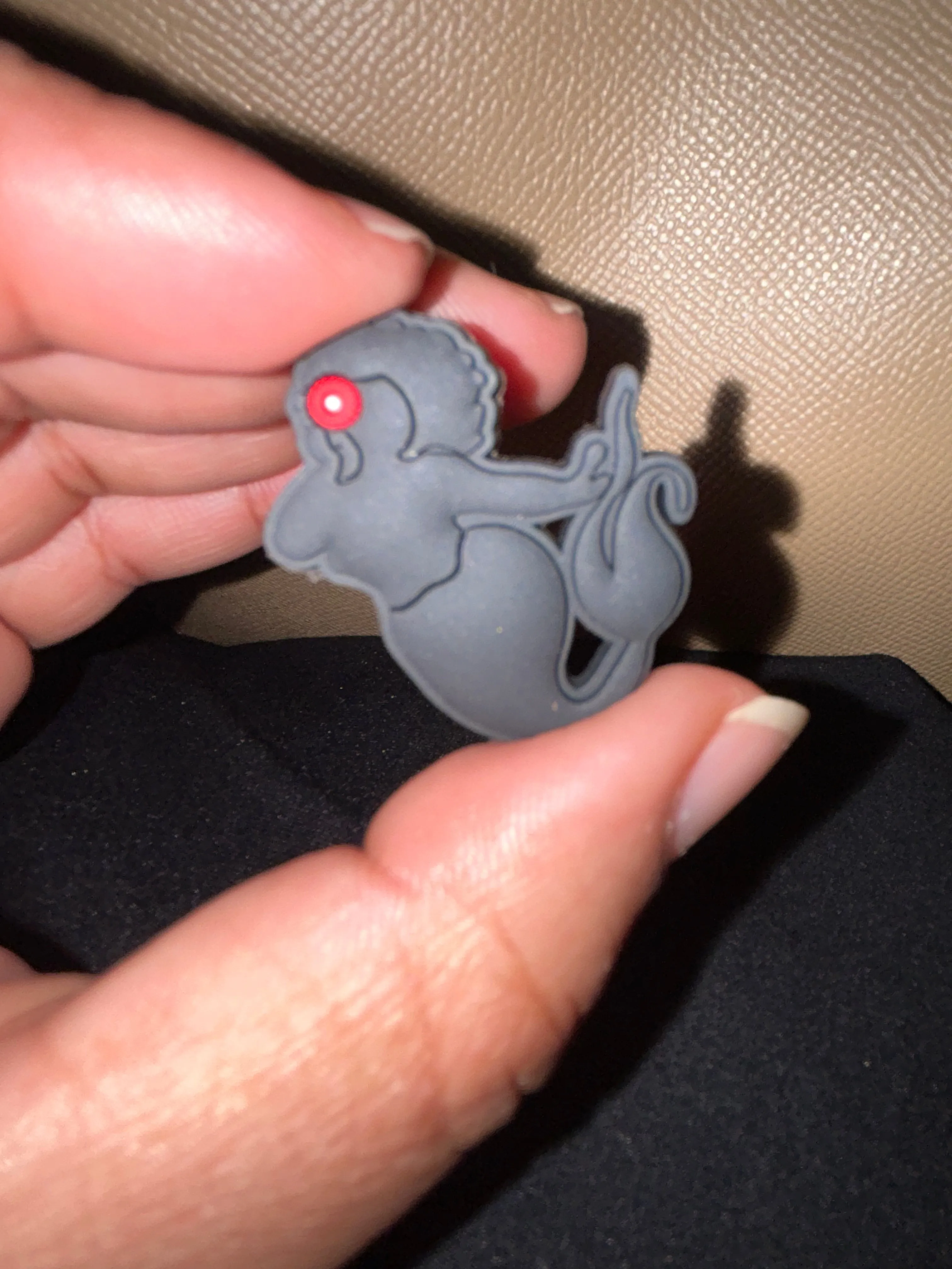 Black Mermaid Croc Button
