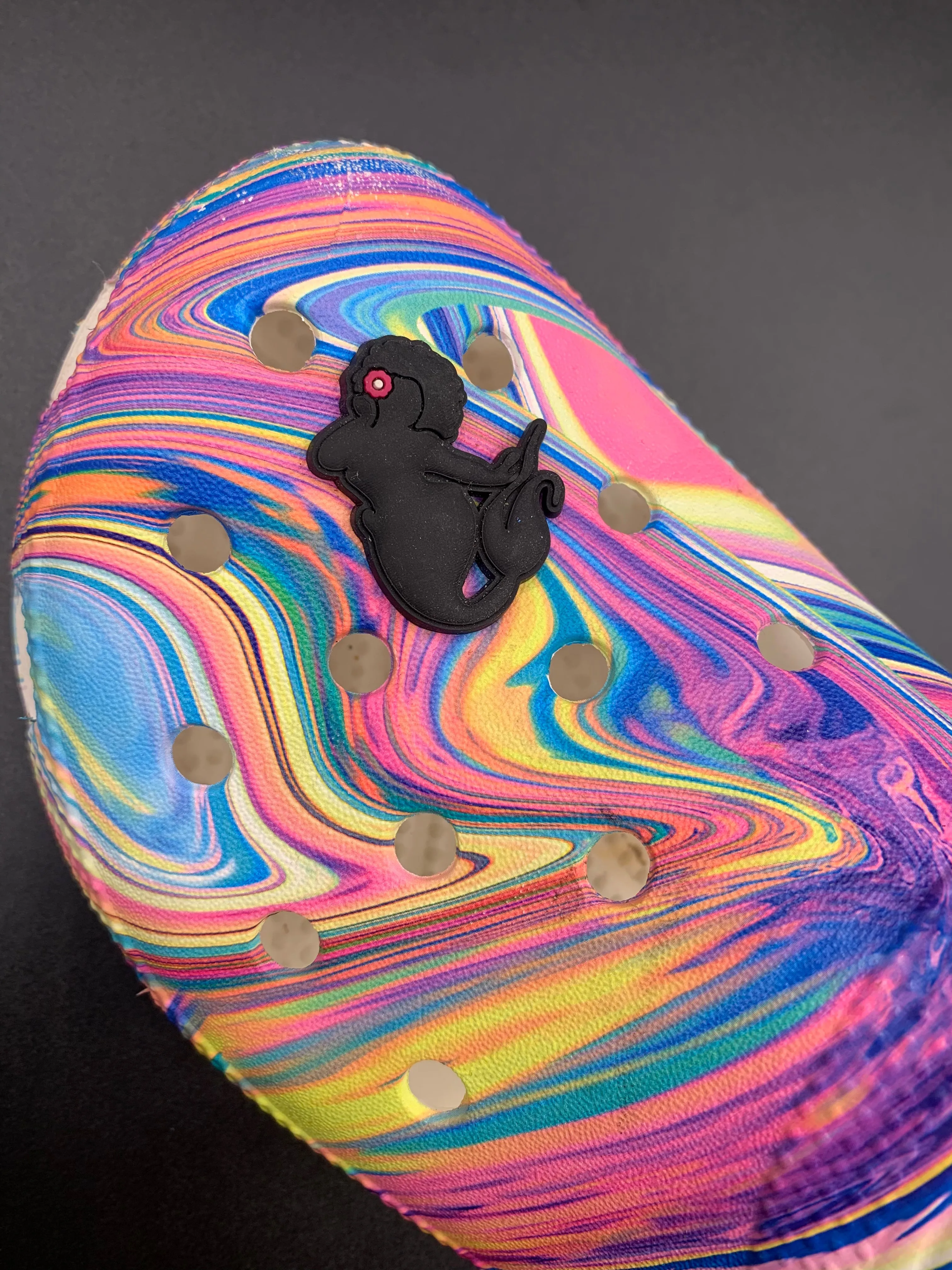 Black Mermaid Croc Button