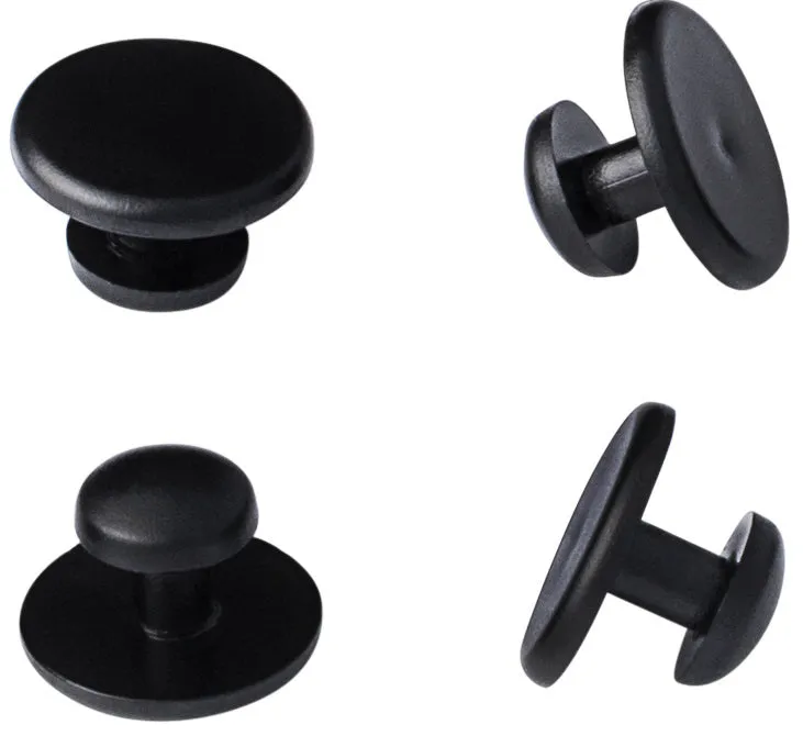 Black Plastic Shirt Studs