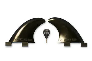 Black Surf Fins Futures Fins F6, Futures Side Bites, FCS 1 Side Bites