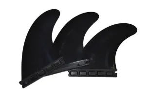 Black Surf Fins Futures Fins F6, Futures Side Bites, FCS 1 Side Bites