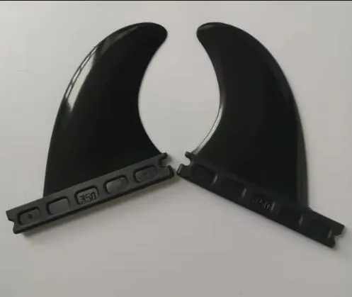 Black Surf Fins Futures Fins F6, Futures Side Bites, FCS 1 Side Bites