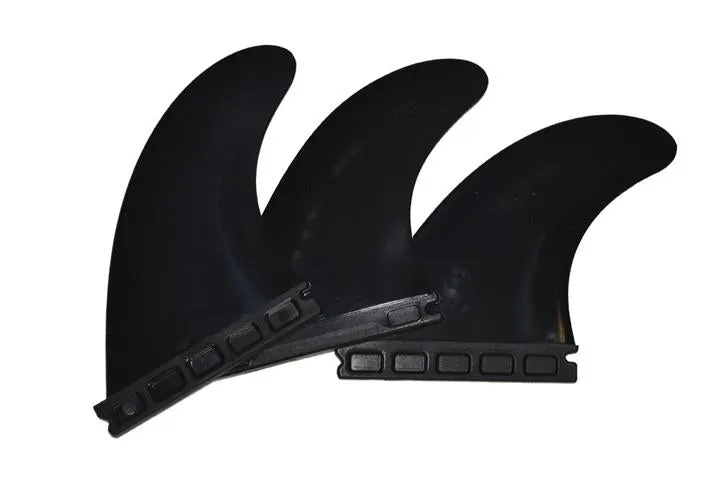 Black Surf Fins Futures Fins F6, Futures Side Bites, FCS 1 Side Bites