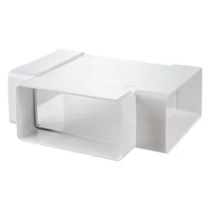 Blauberg Flat Plastic Ducting Tee Piece - 204x60mm