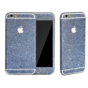 Blue glitzy glitter decal for Iphone & Samsung