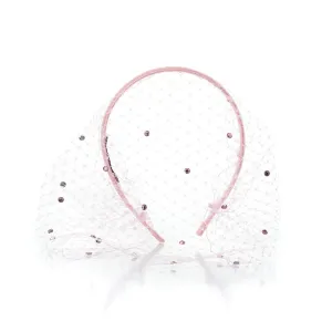 Blush Swarovski Veil Headband