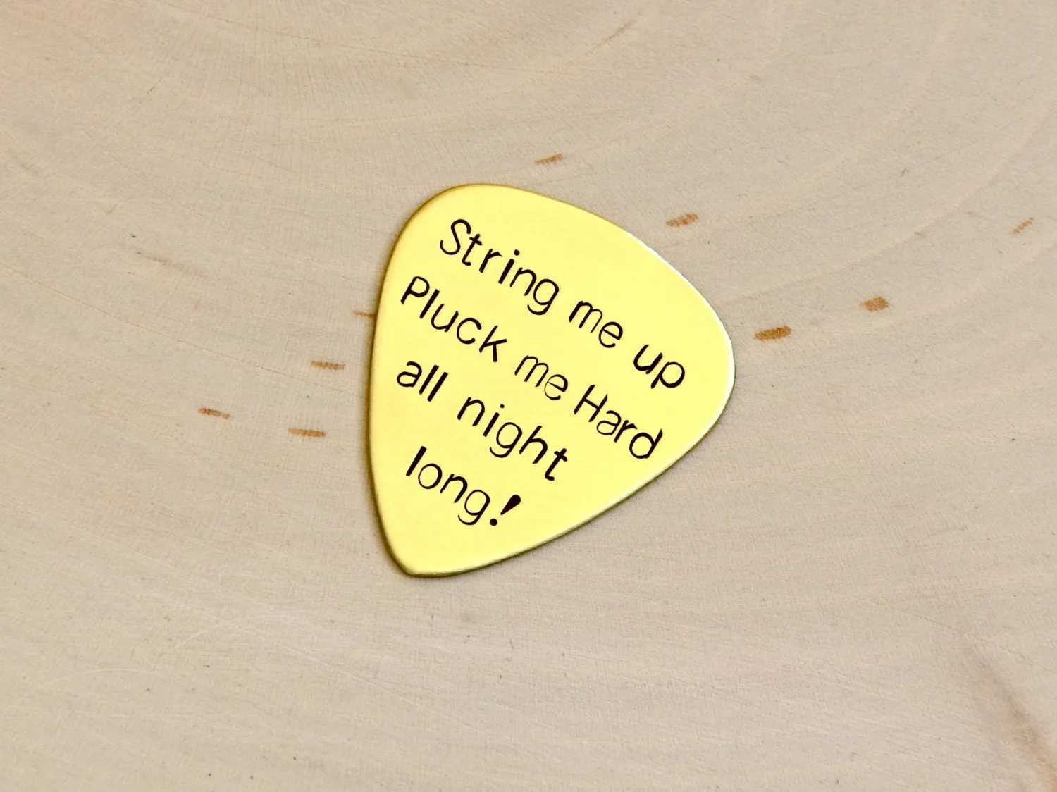 Brass fun guitar pick