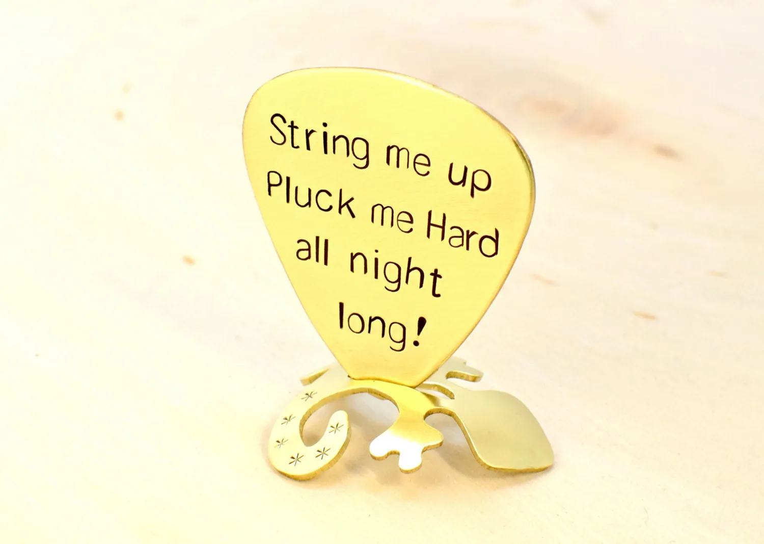 Brass fun guitar pick