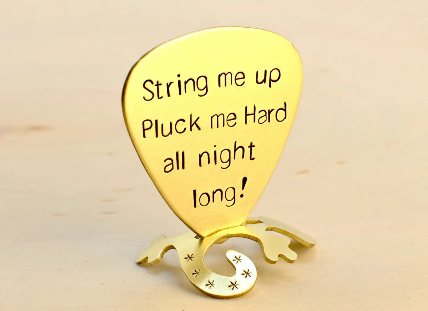 Brass fun guitar pick